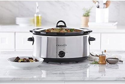 7 Quart Oval Manual Slow Cooker – Stainless Steel - Curated Catalog X8