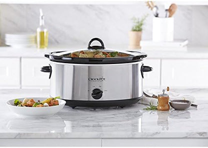 7 Quart Oval Manual Slow Cooker – Stainless Steel - Curated Catalog X8