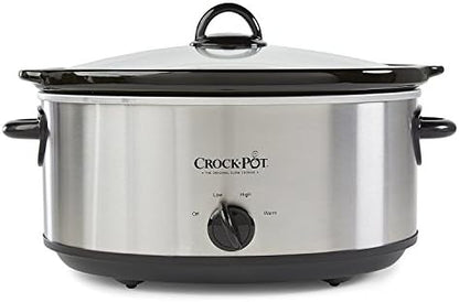 7 Quart Oval Manual Slow Cooker – Stainless Steel - Curated Catalog X8
