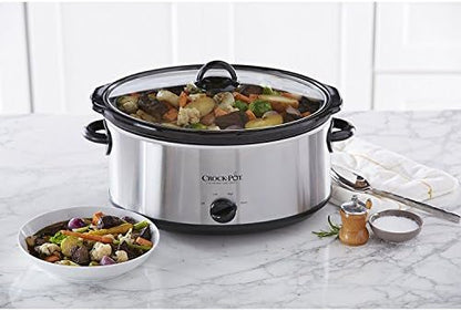7 Quart Oval Manual Slow Cooker – Stainless Steel - Curated Catalog X8