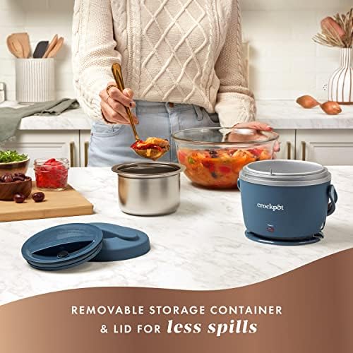 Electric Lunch Box Food Warmer 20oz – Faded Blue - Curated Catalog P4