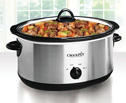 7 Quart Oval Manual Slow Cooker – Stainless Steel - Curated Catalog X8