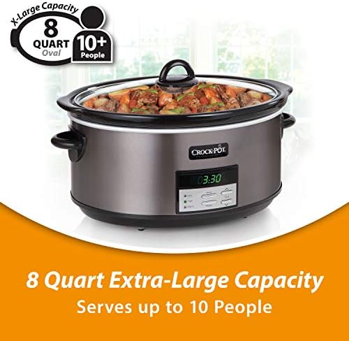 8 Quart Programmable Slow Cooker with Auto Warm - Curated Catalog M8