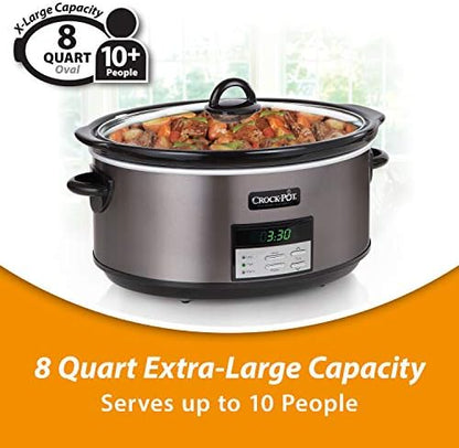 8 Quart Programmable Slow Cooker with Auto Warm - Curated Catalog M8