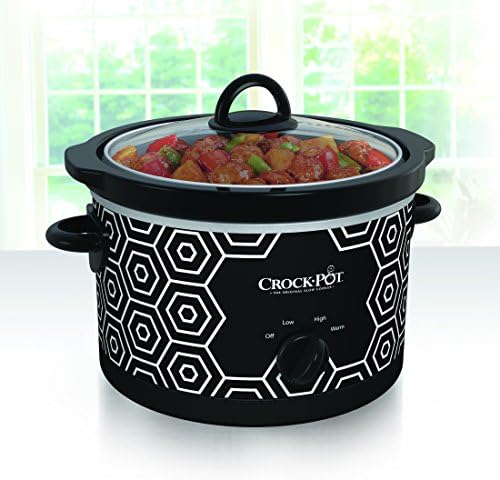 4.5 Quart Portable Slow Cooker – Black & White - Curated Catalog C8