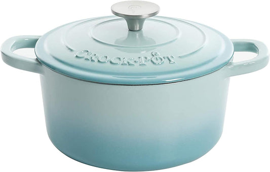 3 Quart Enameled Cast Iron Dutch Oven – Aqua - Curated Catalog T9