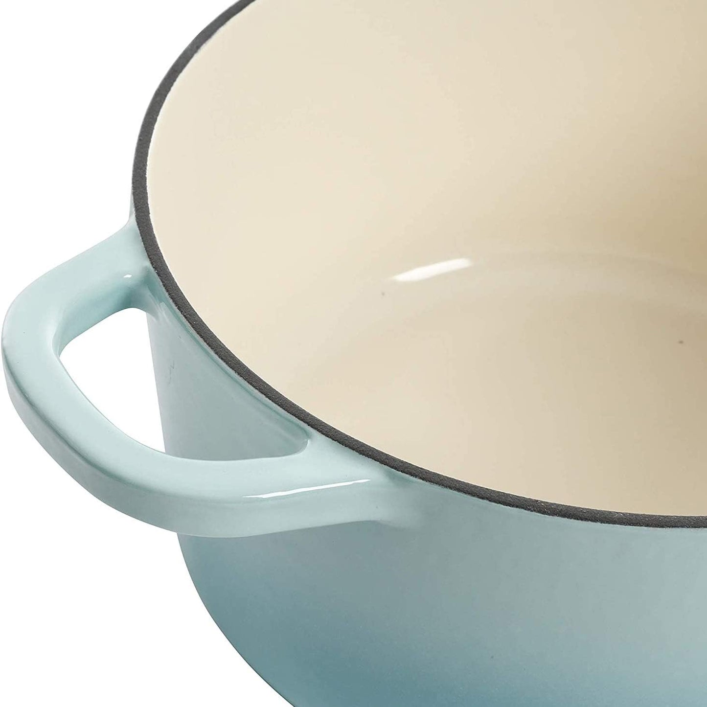 3 Quart Enameled Cast Iron Dutch Oven – Aqua - Curated Catalog T9