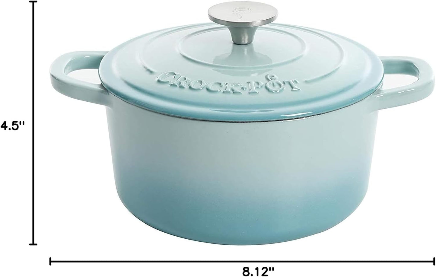 3 Quart Enameled Cast Iron Dutch Oven – Aqua - Curated Catalog T9