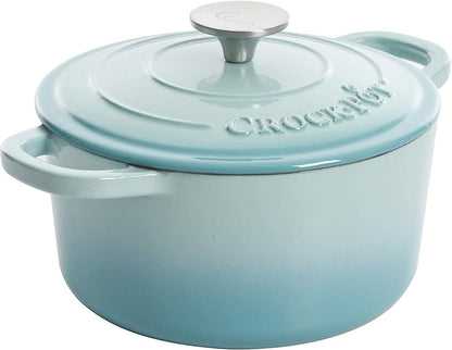 3 Quart Enameled Cast Iron Dutch Oven – Aqua - Curated Catalog T9